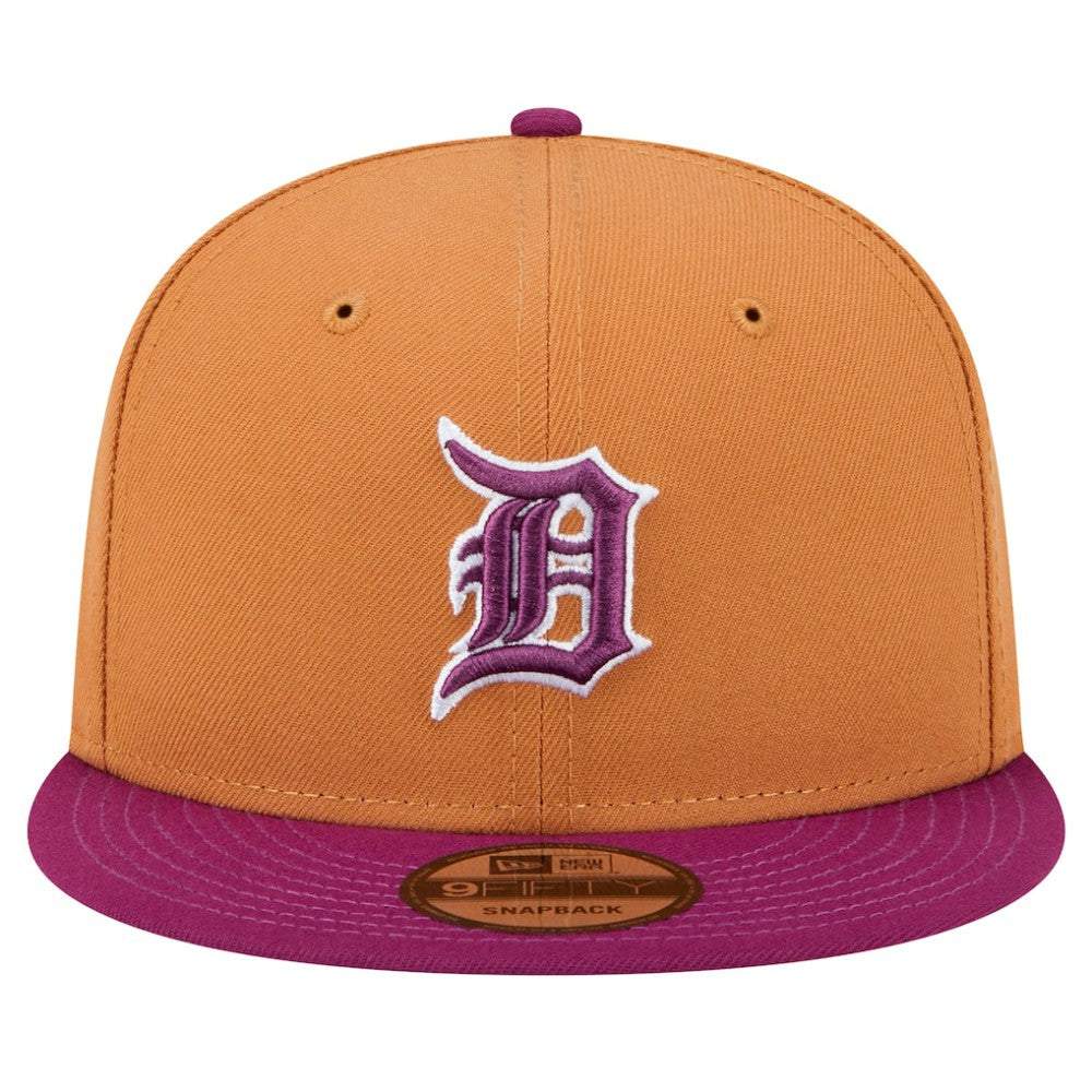 Detroit Tigers Color Pack Two-Tone 9FIFTY Snapback Hat - Brown/Purple | New Era
