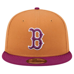 Boston Red Sox Color Pack Two-Tone 9FIFTY Snapback Hat - Brown/Purple | New Era