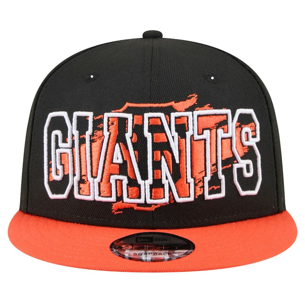 San Francisco Giants Splatter 9FIFTY Snapback Hat - Black | New Era
