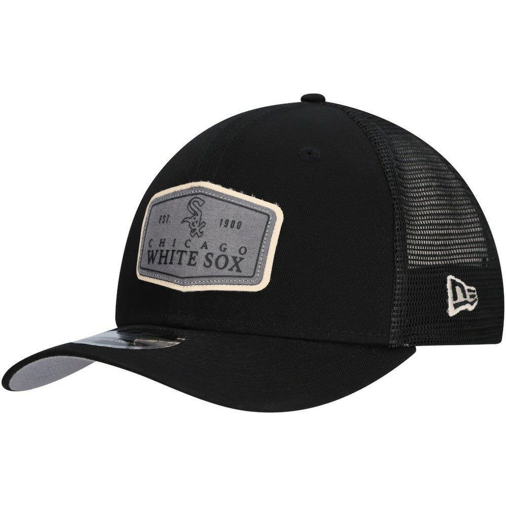 Chicago White Sox Labeled 9SEVENTY Stretch-Snap Adjustable Hat - Black | New Era