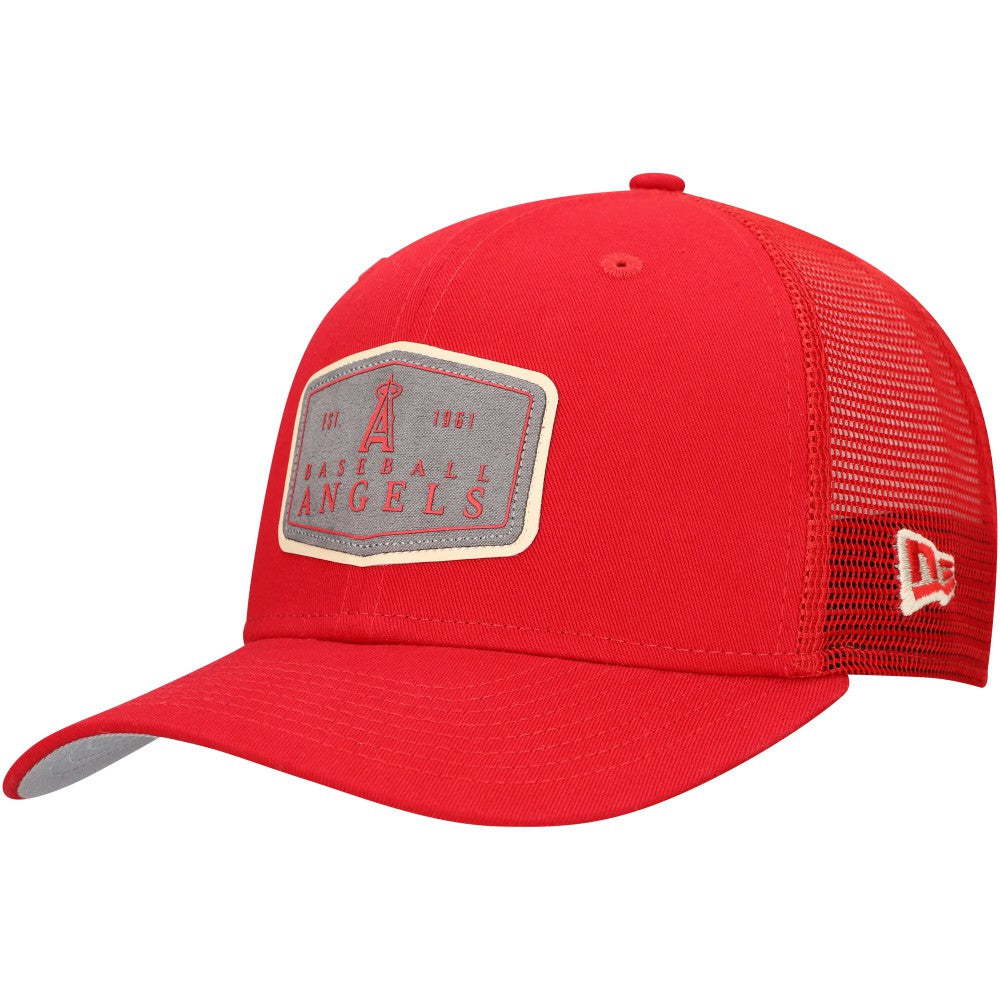 Los Angeles Angels Labeled 9SEVENTY Stretch-Snap Adjustable Hat - Red | New Era