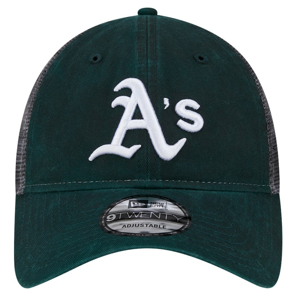 Athletics Team Slick Trucker 9TWENTY Adjustable Hat - Green | New Era