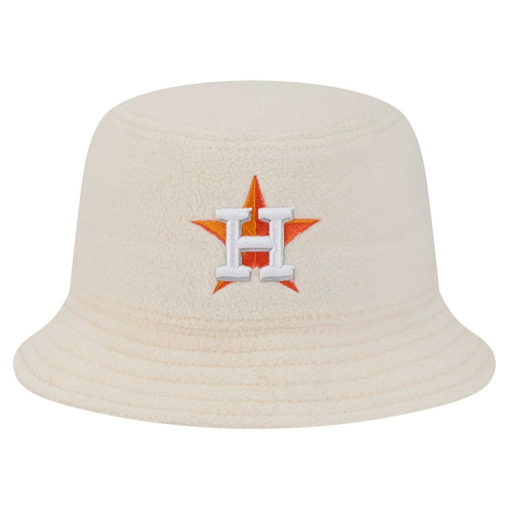 Houston Astros Women's Chrome Cozy Bucket Hat - White | New Era