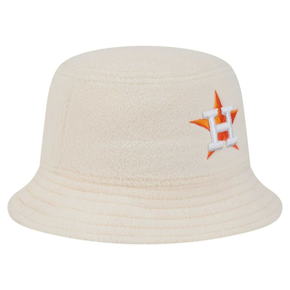 Houston Astros Women's Chrome Cozy Bucket Hat - White | New Era