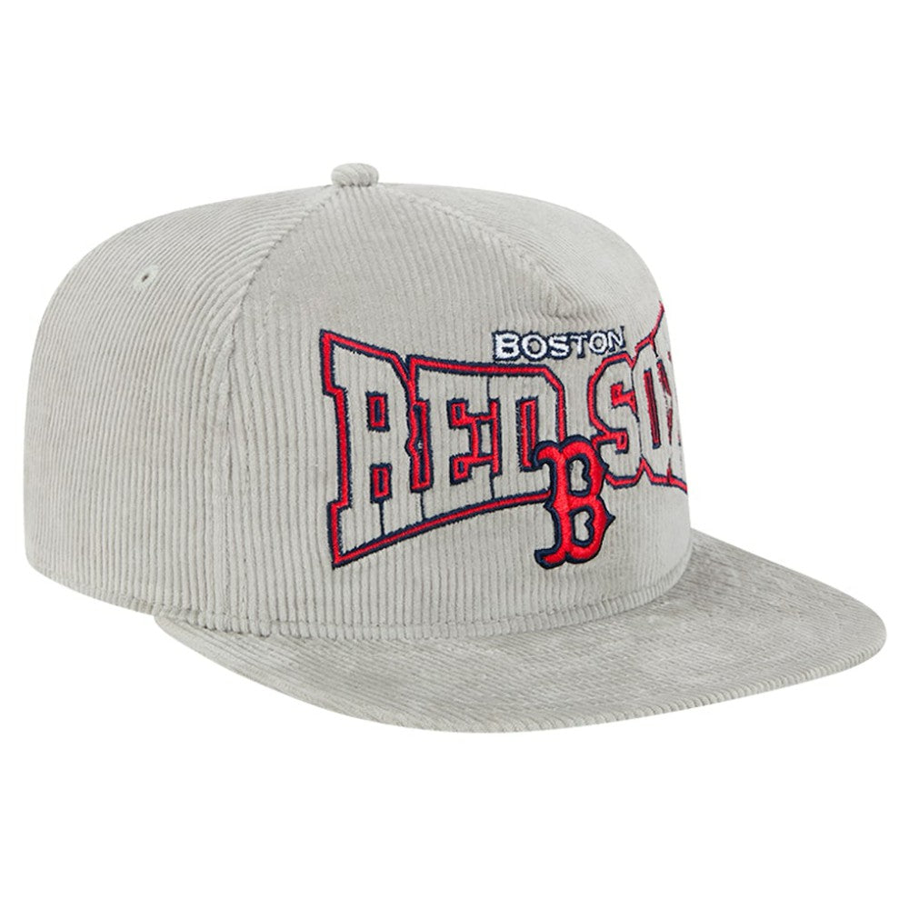Boston Red Sox Gray Corduroy Golfer Snapback Hat | New Era