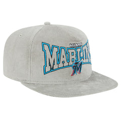 Miami Marlins Gray Corduroy Golfer Snapback Hat | New Era