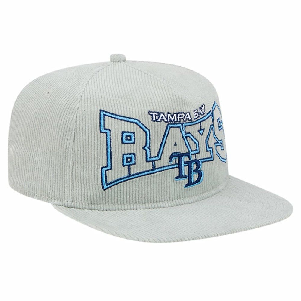 Tampa Bay Rays Gray Corduroy Golfer Snapback Hat | New Era