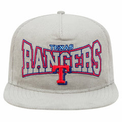Texas Rangers Gray Corduroy Golfer Snapback Hat | New Era