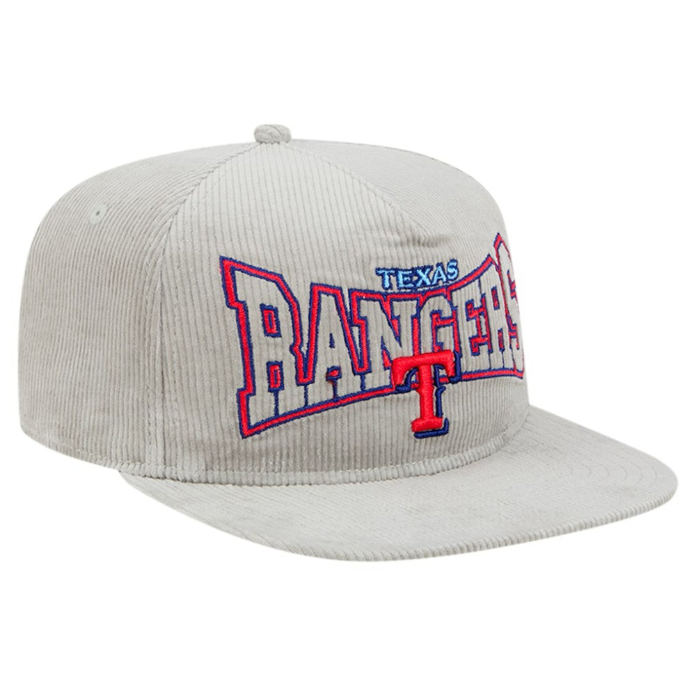 Texas Rangers Gray Corduroy Golfer Snapback Hat | New Era