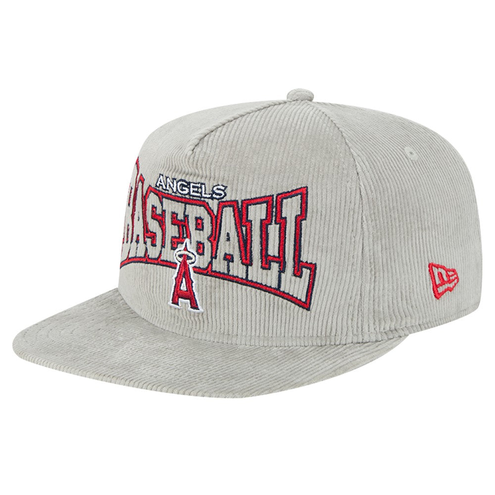 Los Angeles Angels Gray Corduroy Golfer Snapback Hat | New Era
