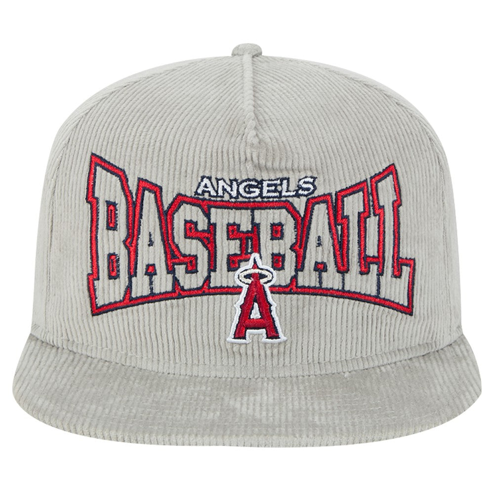Los Angeles Angels Gray Corduroy Golfer Snapback Hat | New Era