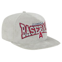 Los Angeles Angels Gray Corduroy Golfer Snapback Hat | New Era
