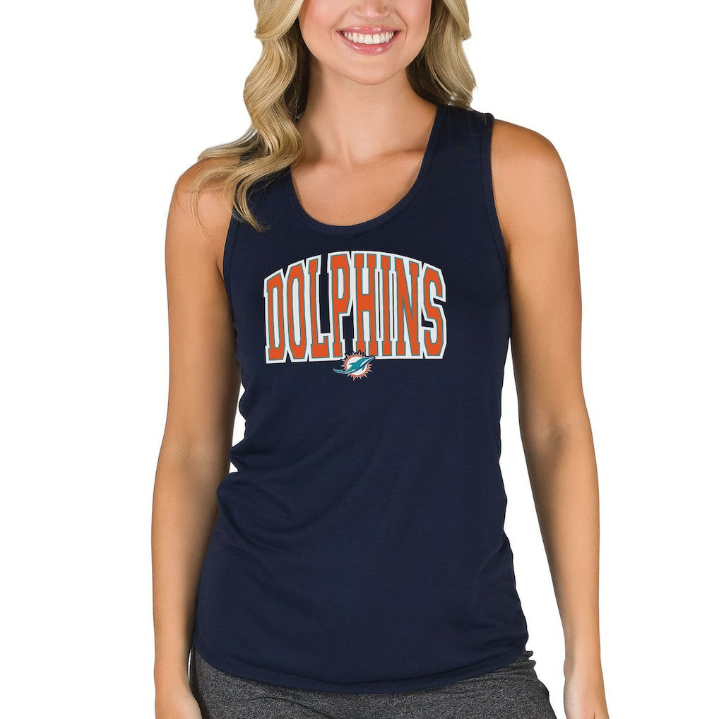 NFL Miami Dolphins Concepts Sport Women's Marathon Racer Back Tank Top
