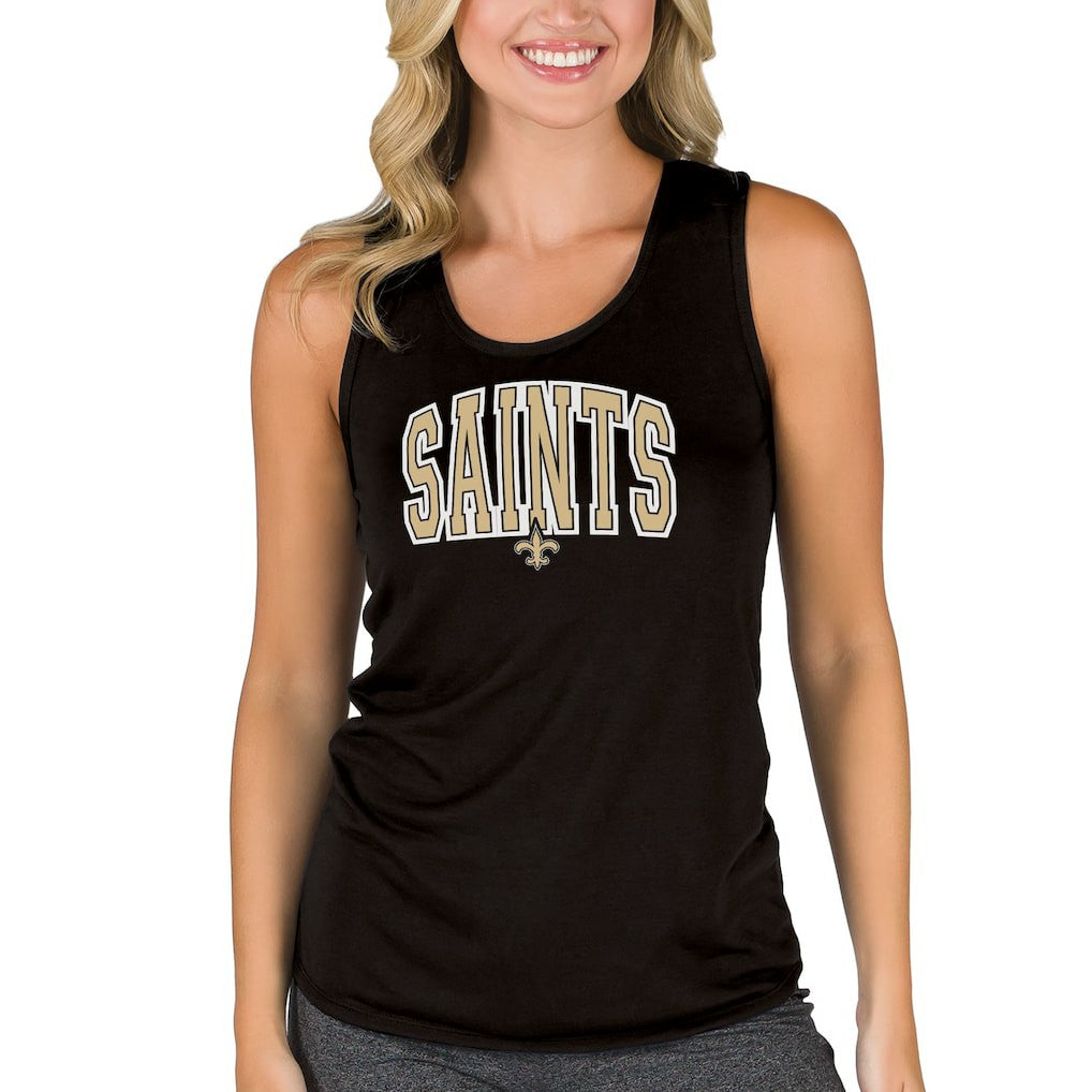 NFL New Orleans Saints Concepts Sport Women's Marathon Racer Back Tank Top