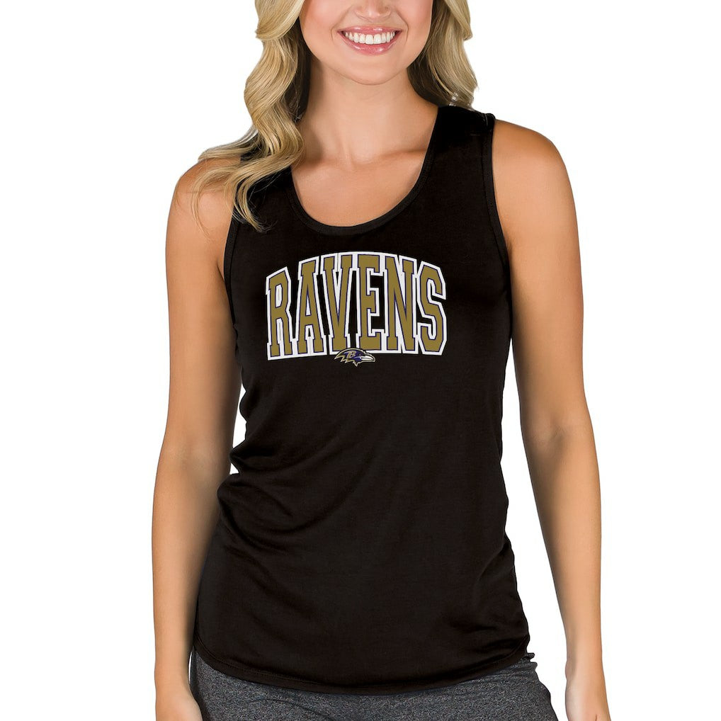 NFL Baltimore Ravens Concepts Sport Women's Marathon Racer Back Tank Top