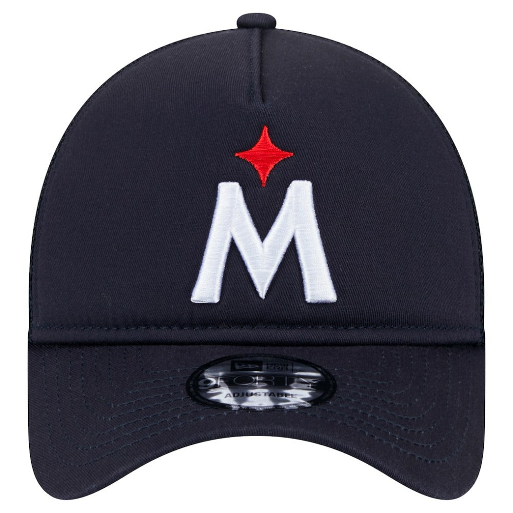 Minnesota Twins 9FORTY A-Frame Trucker Adjustable Hat - Navy | New Era