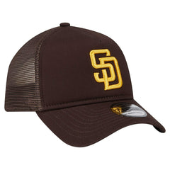 San Diego Padres 9FORTY A-Frame Trucker Adjustable Hat - Brown | New Era