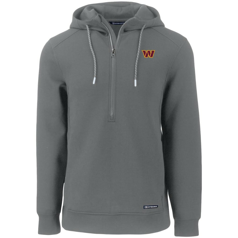 NFL Washington Commanders Cutter & Buck Primary Mark Roam Eco Recycled Half-Zip Pullover Hoodie
