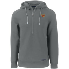NFL Washington Commanders Cutter & Buck Primary Mark Roam Eco Recycled Half-Zip Pullover Hoodie