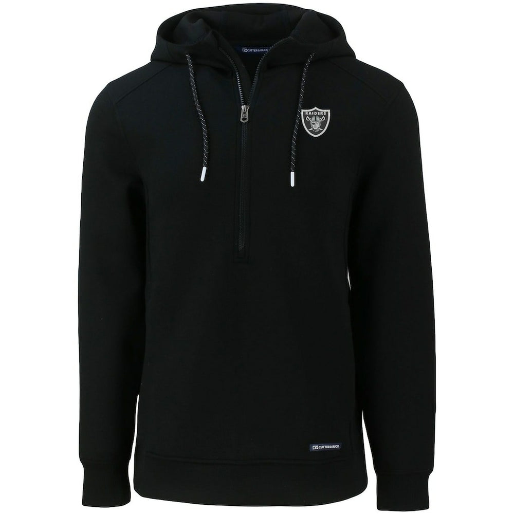 NFL Las Vegas Raiders Cutter & Buck Primary Mark Roam Eco Recycled Half-Zip Pullover Hoodie