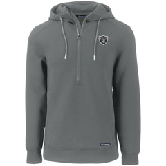 NFL Las Vegas Raiders Cutter & Buck Primary Mark Roam Eco Recycled Half-Zip Pullover Hoodie