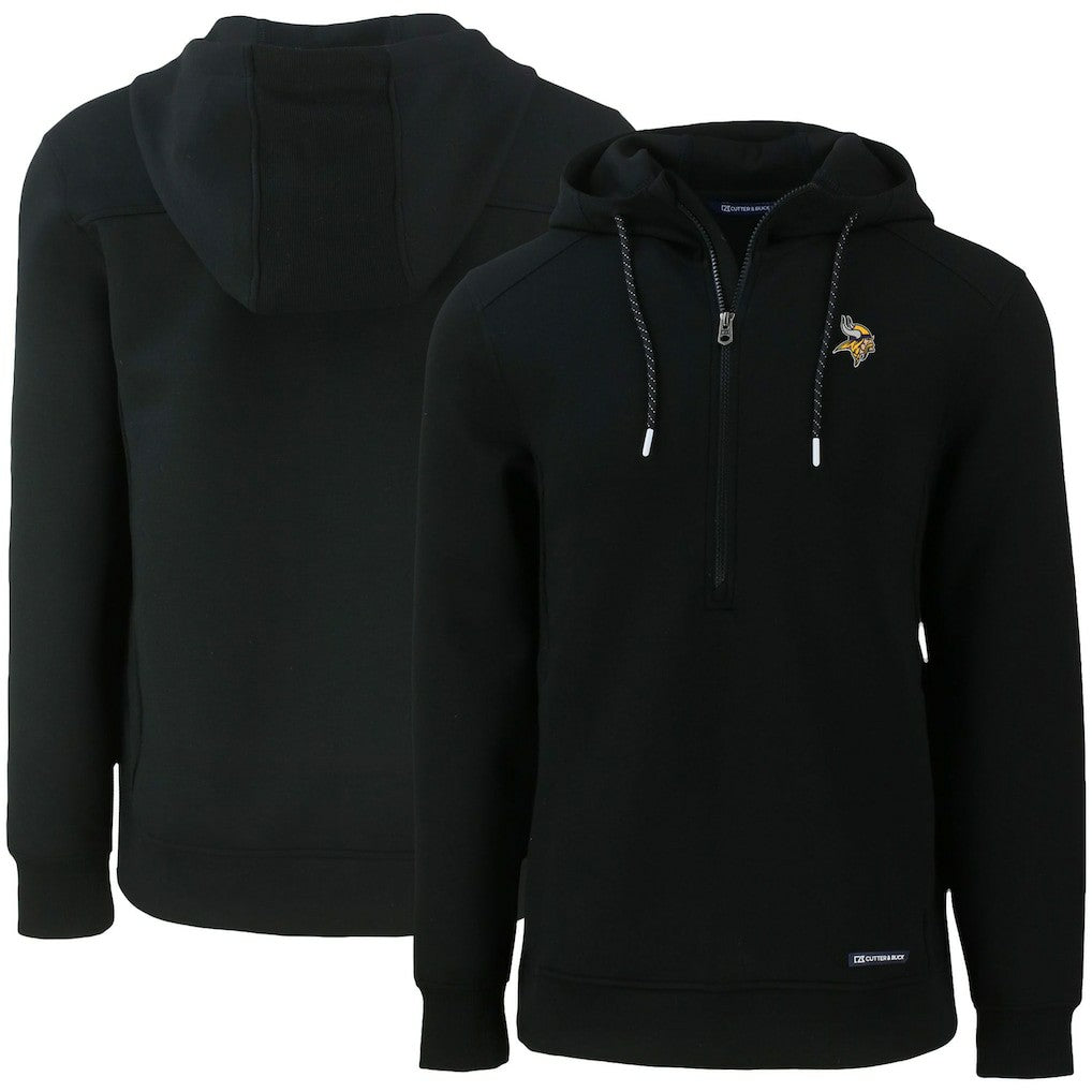 NFL Minnesota Vikings Cutter & Buck Primary Mark Roam Eco Recycled Half-Zip Pullover Hoodie