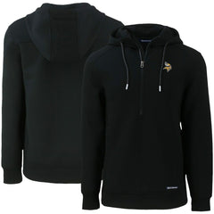 NFL Minnesota Vikings Cutter & Buck Primary Mark Roam Eco Recycled Half-Zip Pullover Hoodie