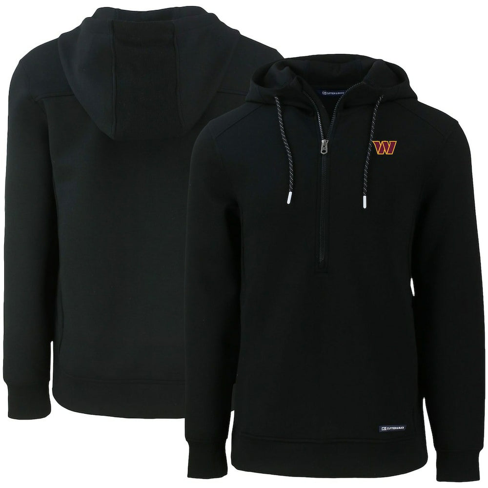 NFL Washington Commanders Cutter & Buck Primary Mark Roam Eco Recycled Half-Zip Pullover Hoodie