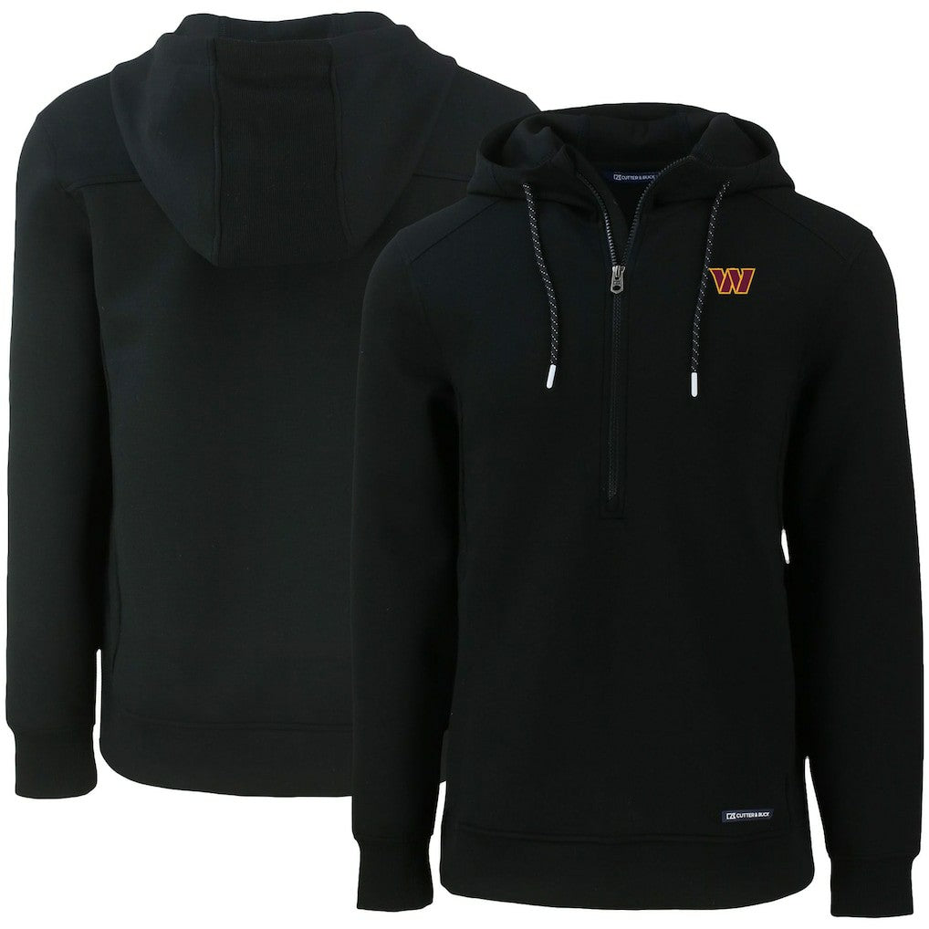 NFL Washington Commanders Cutter & Buck Primary Mark Roam Eco Recycled Half-Zip Pullover Hoodie