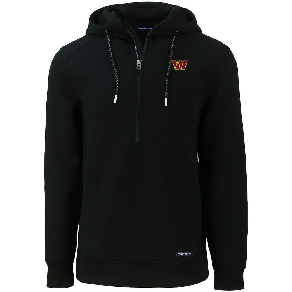 NFL Washington Commanders Cutter & Buck Primary Mark Roam Eco Recycled Half-Zip Pullover Hoodie
