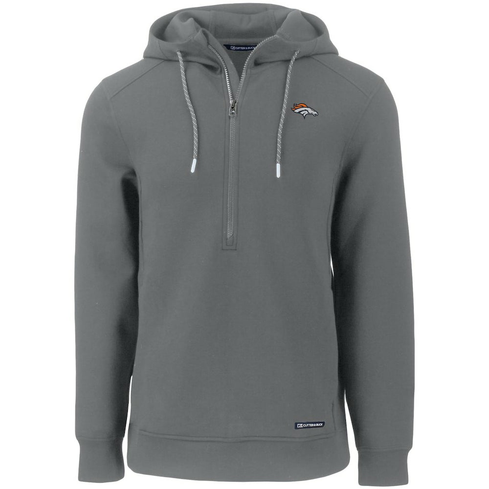 NFL Denver Broncos Cutter & Buck Primary Mark Roam Eco Recycled Half-Zip Pullover Hoodie