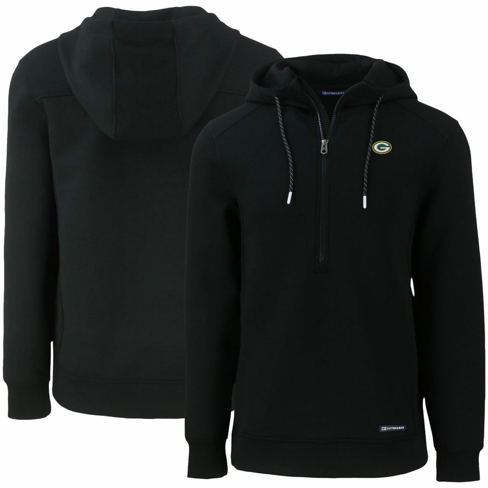 NFL Green Bay Packers Cutter & Buck Primary Mark Roam Eco Recycled Half-Zip Pullover Hoodie
