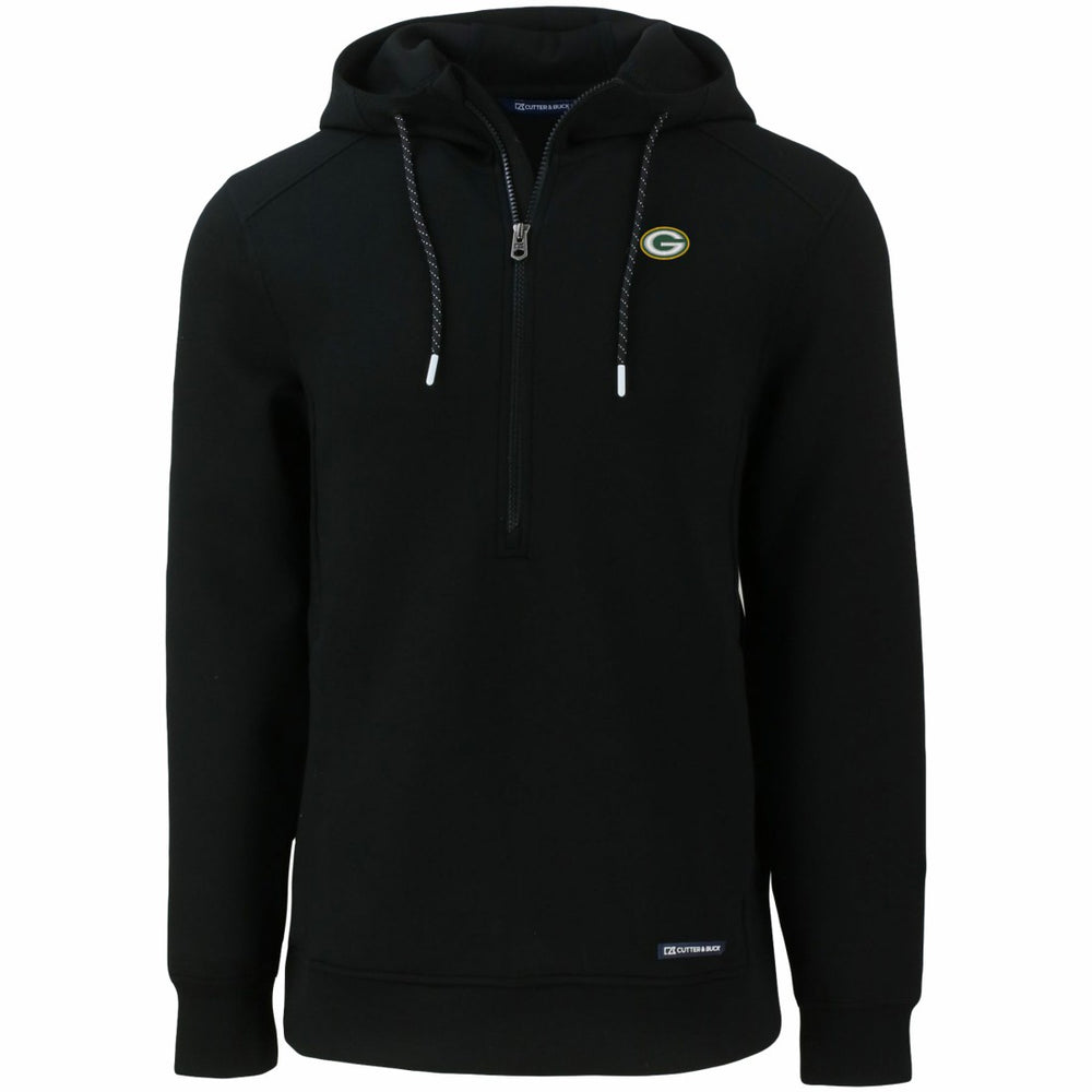 NFL Green Bay Packers Cutter & Buck Primary Mark Roam Eco Recycled Half-Zip Pullover Hoodie