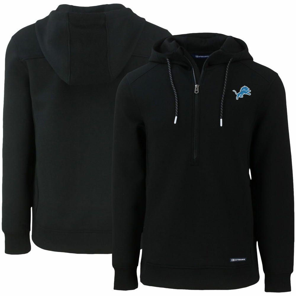 NFL Detroit Lions Cutter & Buck Primary Mark Roam Eco Recycled Half-Zip Pullover Hoodie