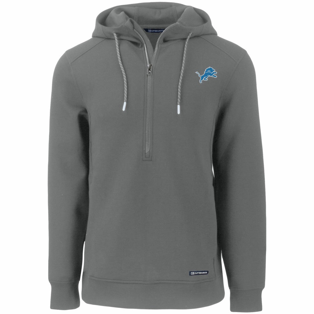 NFL Detroit Lions Cutter & Buck Primary Mark Roam Eco Recycled Half-Zip Pullover Hoodie