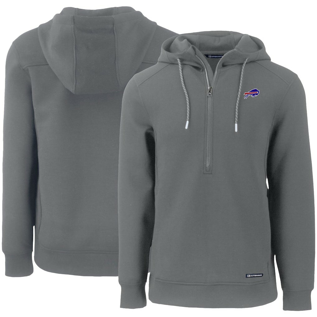 NFL Buffalo Bills Cutter & Buck Primary Mark Roam Eco Recycled Half-Zip Pullover Hoodie