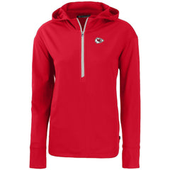 NFL Kansas City Chiefs Cutter & Buck Women's Primary Mark Daybreak Eco Recycled Half-Zip Hoodie