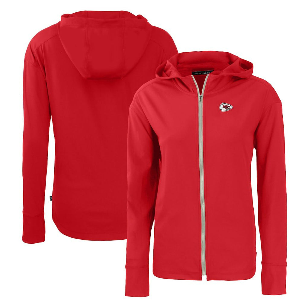 NFL Kansas City Chiefs Cutter & Buck Women's Primary Mark Daybreak Eco Recycled Full-Zip Hoodie
