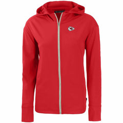NFL Kansas City Chiefs Cutter & Buck Women's Primary Mark Daybreak Eco Recycled Full-Zip Hoodie