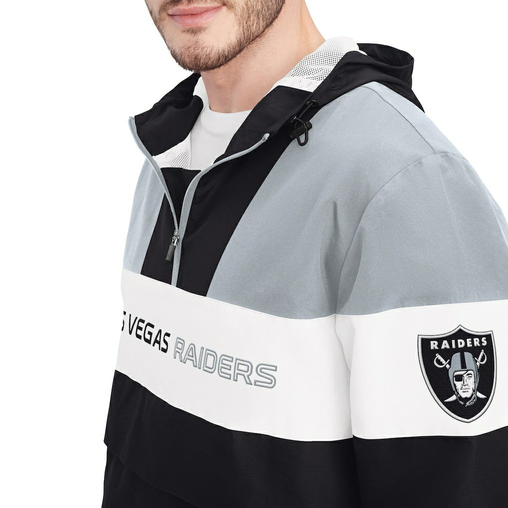 NFL Las Vegas Raiders Tommy Hilfiger Enzo Half-Zip Hoodie Jacket