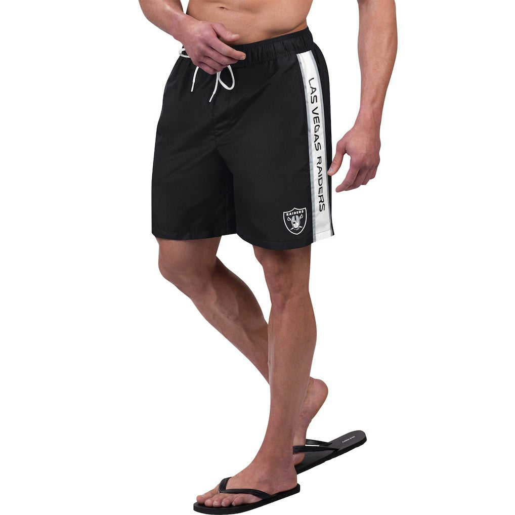 NFL Las Vegas Raiders G-III Sports by Carl Banks Streamline Volley Swim Shorts
