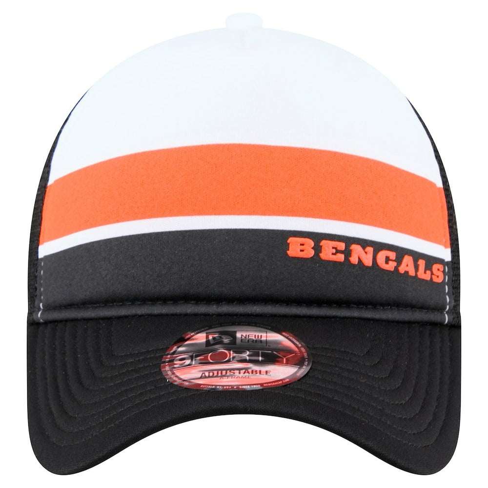 NFL Cincinnati Bengals Sport Night Color Block 9FORTY A-Frame Trucker Adjustable Hat