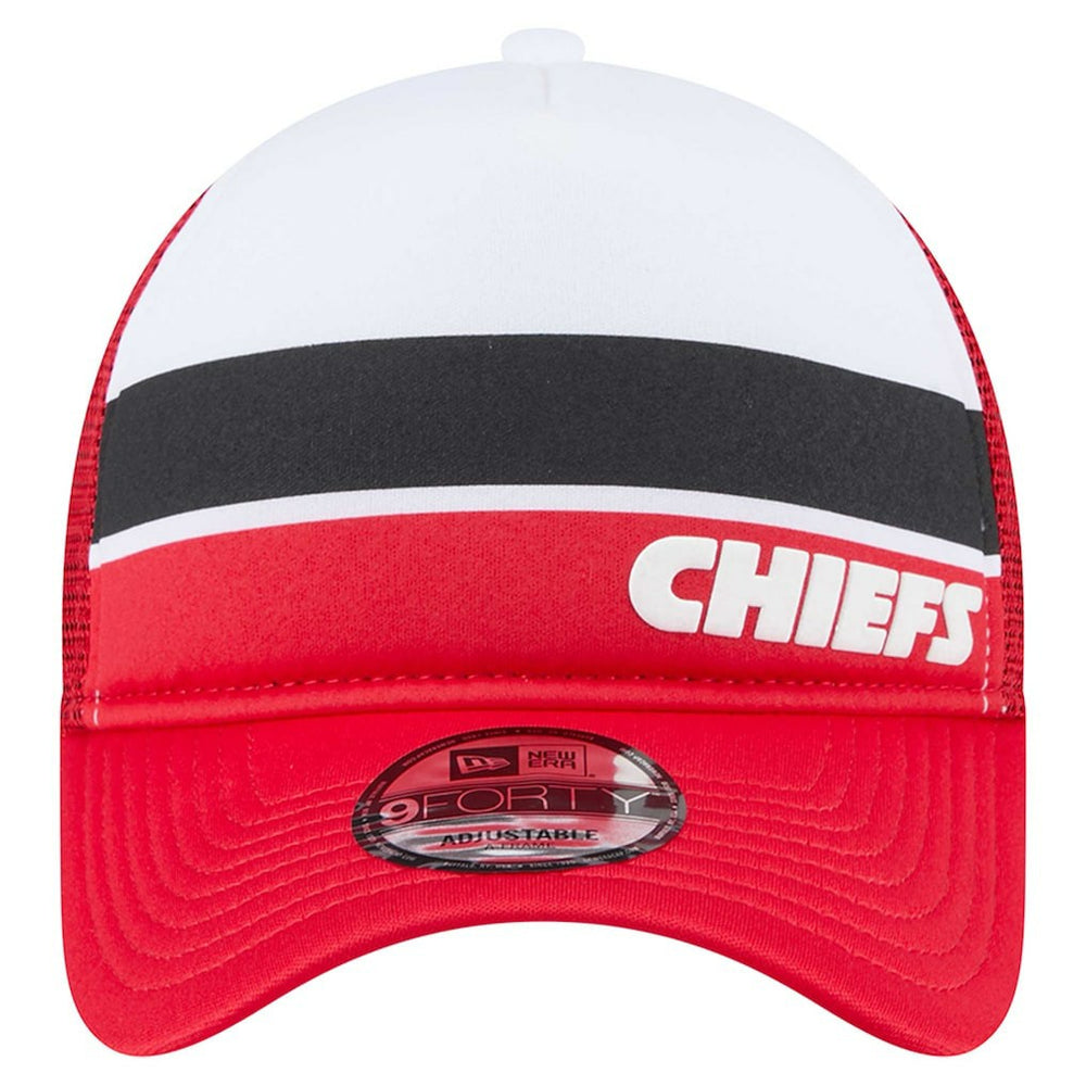 NFL Kansas City Chiefs Sport Night Color Block 9FORTY A-Frame Trucker Adjustable Hat