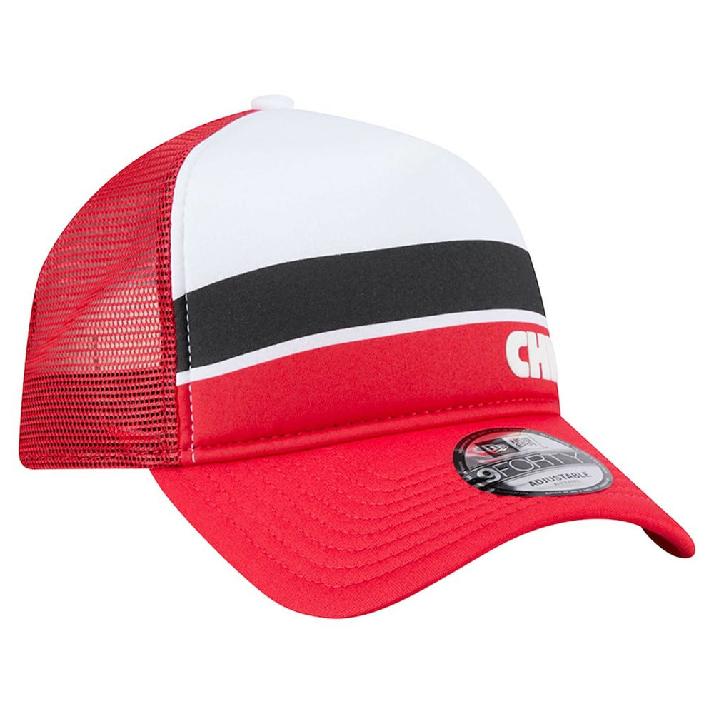 NFL Kansas City Chiefs Sport Night Color Block 9FORTY A-Frame Trucker Adjustable Hat