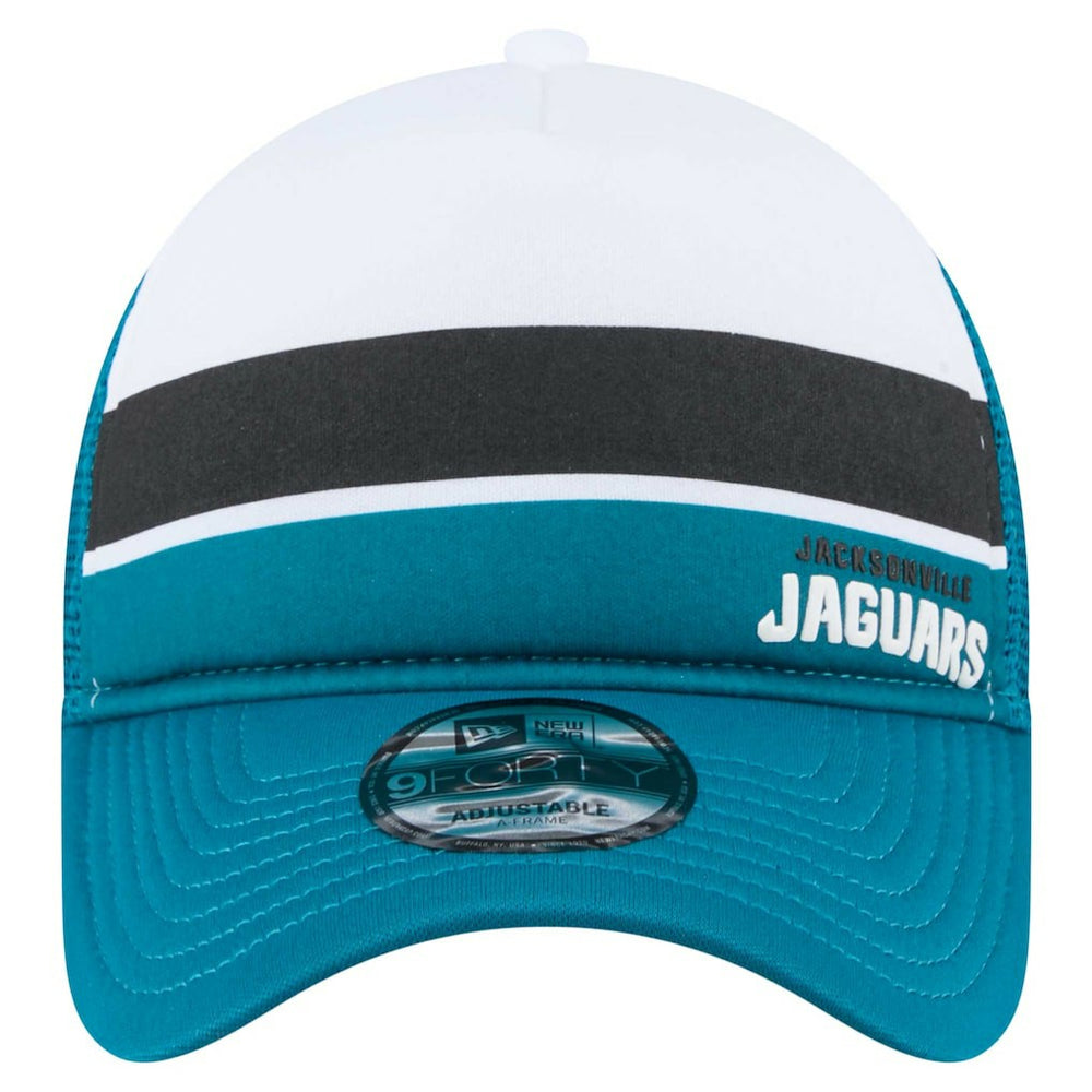 NFL Jacksonville Jaguars Color-Block 9FORTY A-Frame Trucker Adjustable Hat