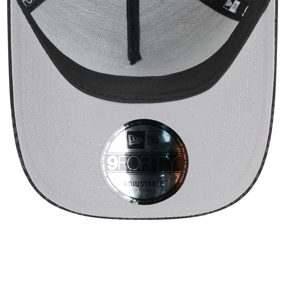 NFL New York Jets Throwback Midnight Ink Tonal Text A-Frame Trucker 9FORTY Adjustable Hat