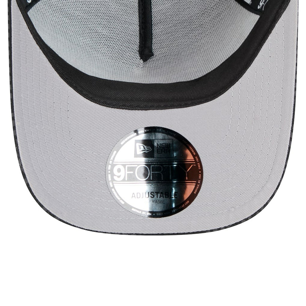 NFL Cleveland Browns Throwback Midnight Ink Tonal Text A-Frame Trucker 9FORTY Adjustable Hat