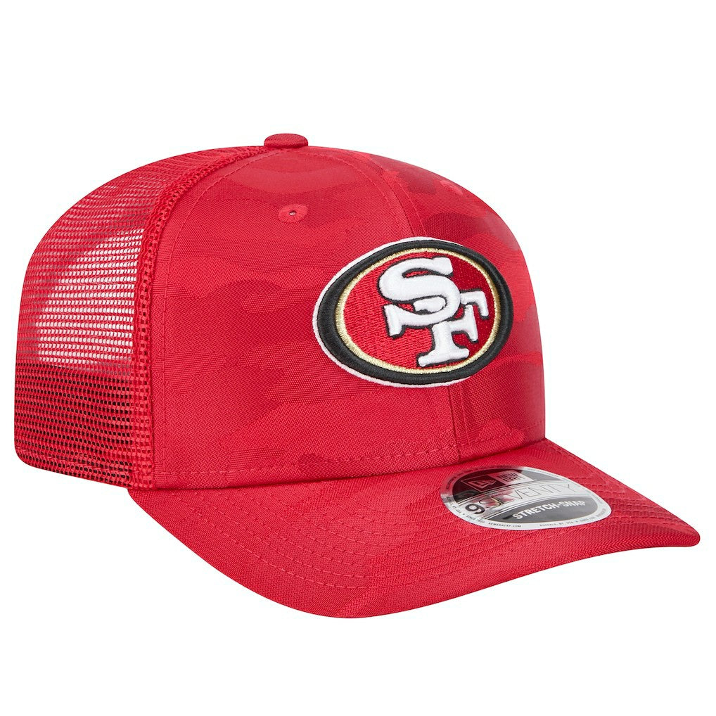 NFL San Francisco 49ers Adventure Camo Trucker 9SEVENTY Stretch-Snap Adjustable Hat