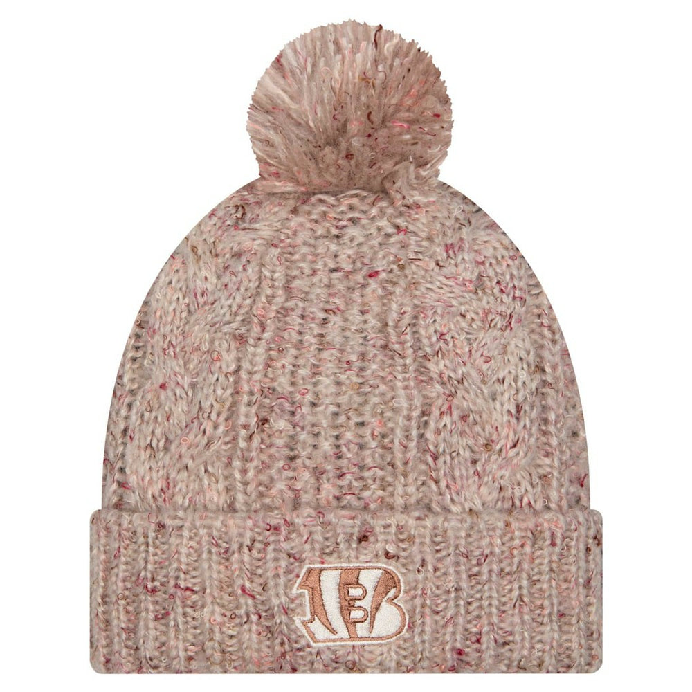 NFL Cincinnati Bengals Women's Trendy Tone Cuffed Knit Hat with Pom