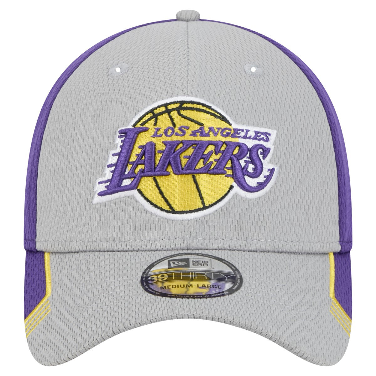 Los Angeles Lakers Active Trim 39THIRTY Flex Hat - Gray/Purple | New Era sale